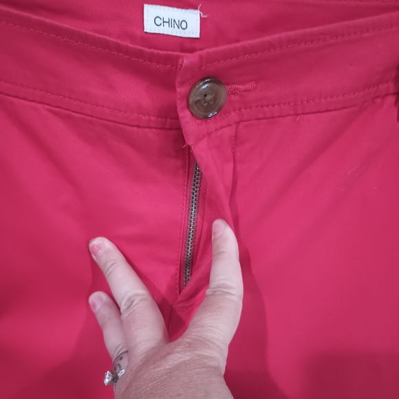 Liz Claiborne Red Chino Cropped Pants Size 12 - Picture 5 of 11